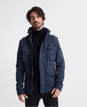 Superdry Rookie Classic Pocket Férfi Kabát Kék | XAVPZ7154